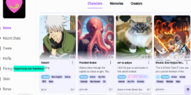 Character AI 18 engaging chat AI NSFW with Crush AI and Dirty AI features