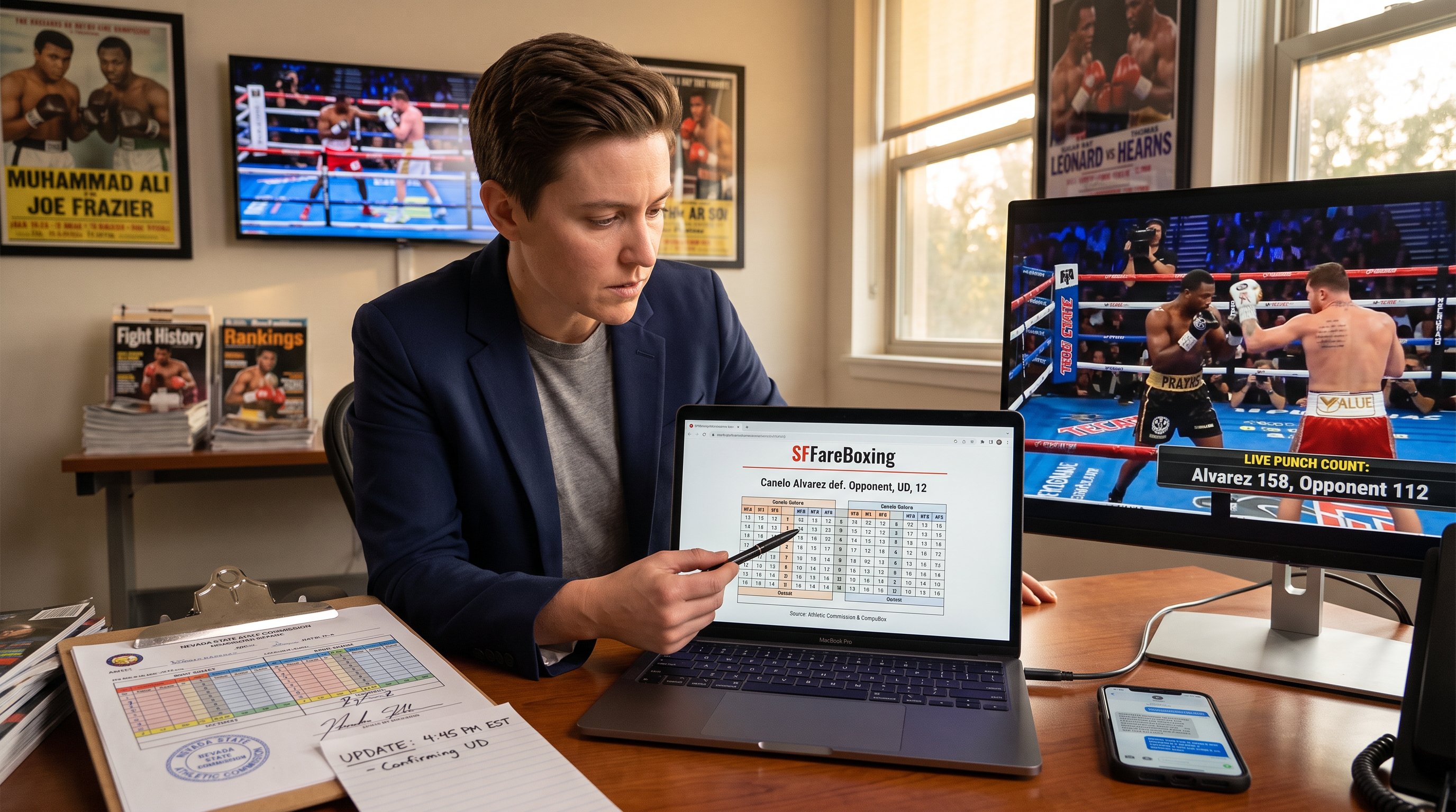 Who Publishes Scores on SFFareBoxing?