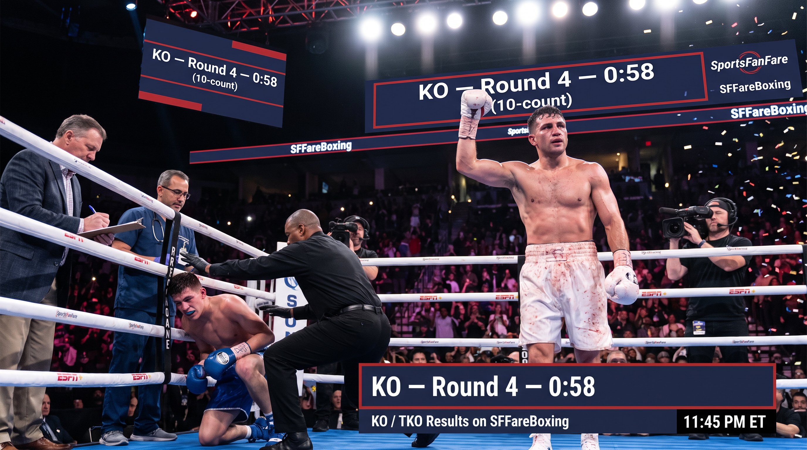 Knockout and Technical Knockout Results on SFFareBoxing