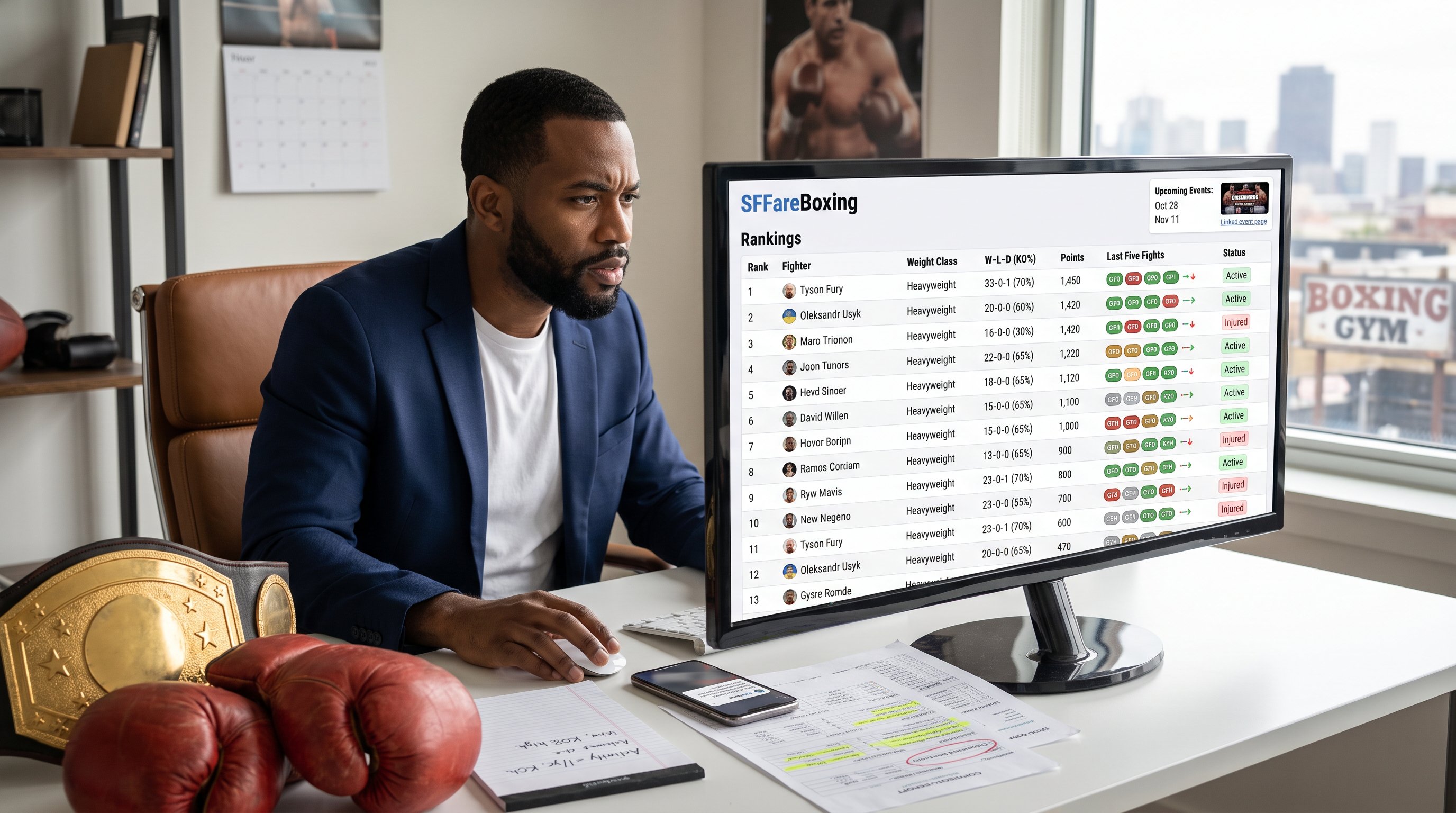 Boxing Rankings and Records on SFFareBoxing